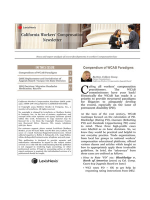 cover image of California Workers' Compensation Newsletter